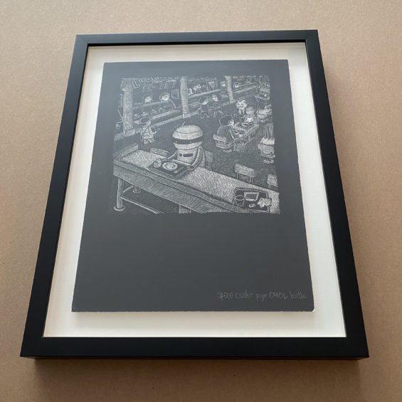 Original Scratchboard Drawing: Page 40 from SPACE CADET Graphic Novel - Image 2