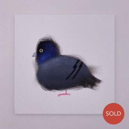 Original Painting: Pigeon Windowsill Apt 208