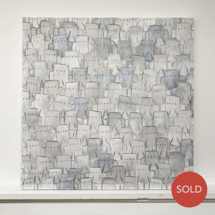 Original Painting: One Hundred and Eight Robots (42" x 42" canvas)