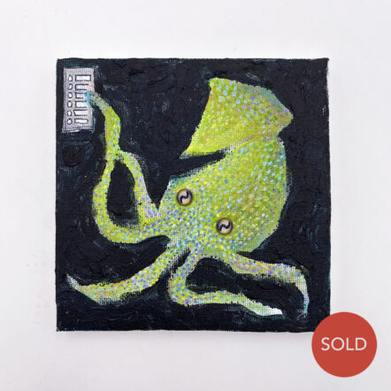 Original Painting: Squid At The Buzzer