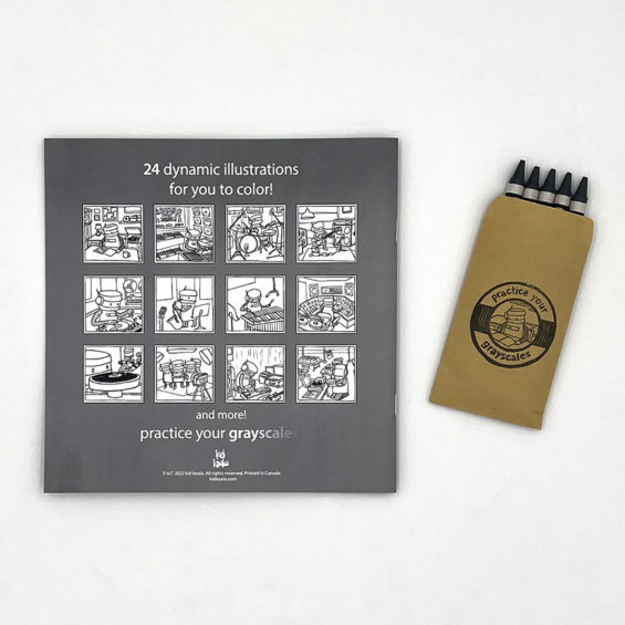 Kid Koala Work-in-Progress Grayscale Coloring Book + Crayon Kit - Image 6
