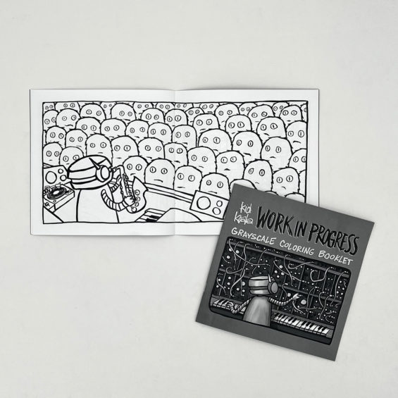 Kid Koala Work-in-Progress Grayscale Coloring Book + Crayon Kit - Image 4