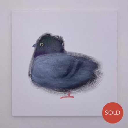 Original Painting: Pigeon Windowsill Apt. 618