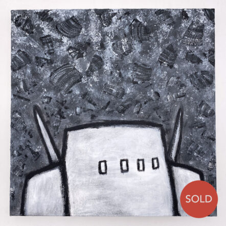 Original Painting: ROBOT VII (18" x 18" canvas)
