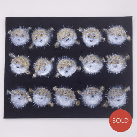 Original Painting: Porcupine Pufferfish Vol. 2 (20" x 16" canvas)