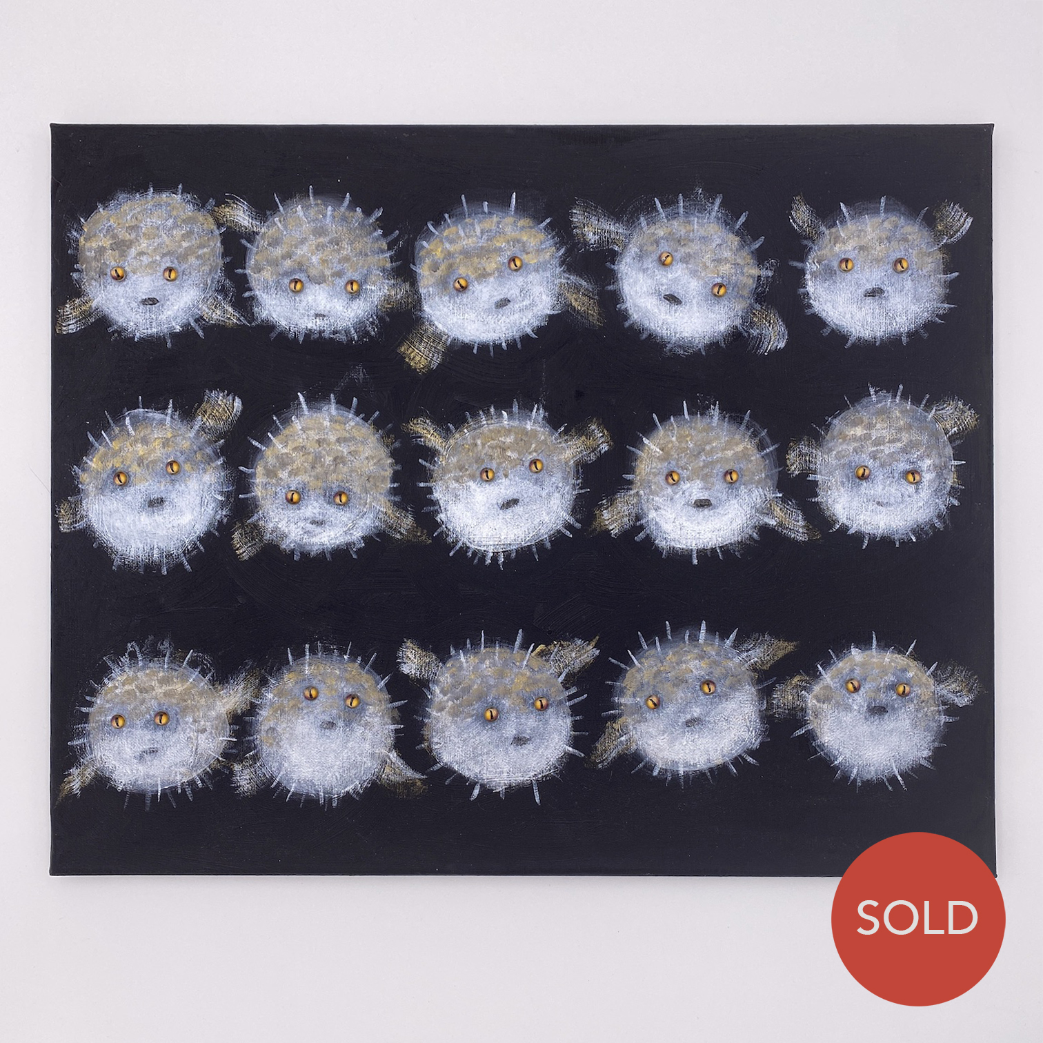 Original Painting: Porcupine Pufferfish Vol. 3 (20" x 16" canvas)