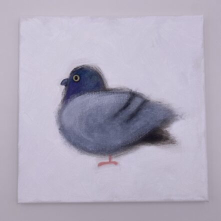 Original Painting: Pigeon Windowsill Apt. 198