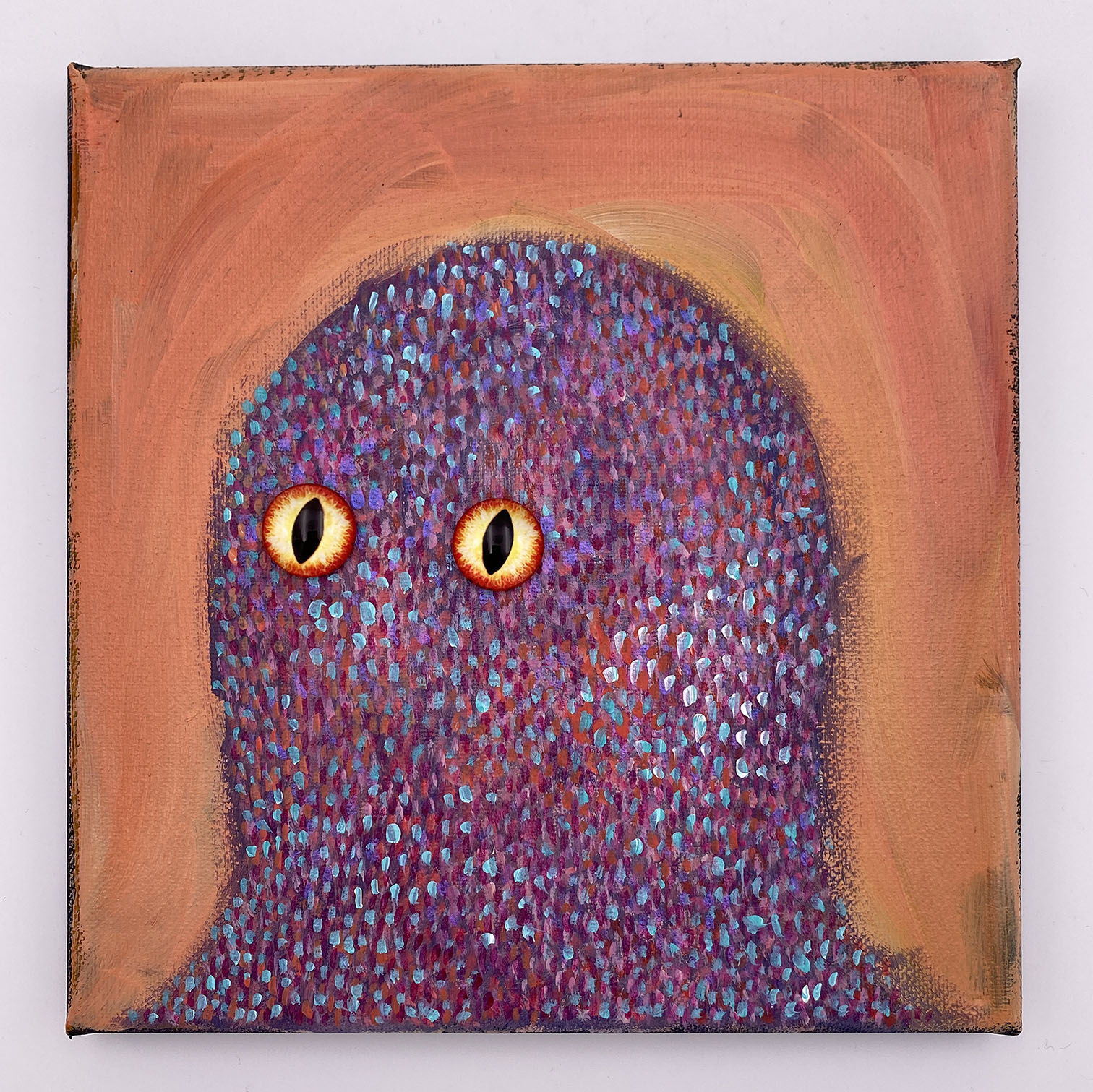 Original Painting: (Remixable) CREATURE APT 148 (8x8 canvas) - Image 3