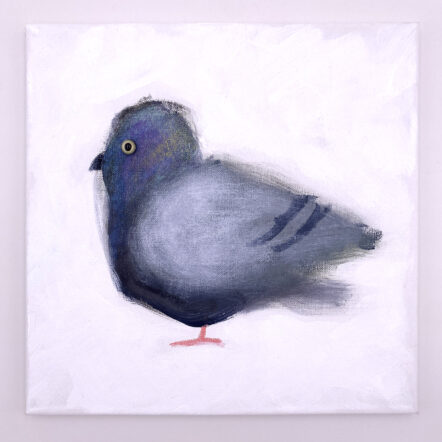 Original Painting: Pigeon Windowsill Apt. 658