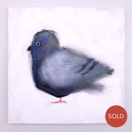 Original Painting: Pigeon Windowsill Apt. 658