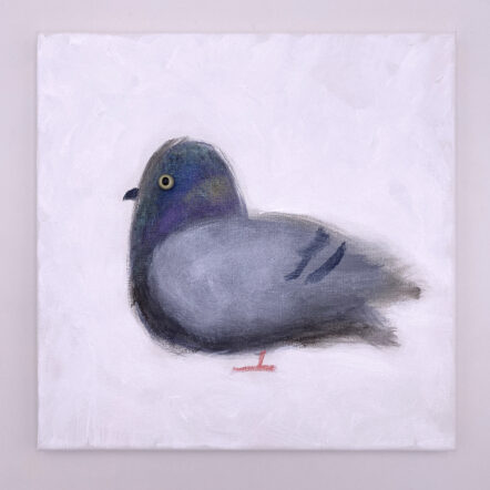 Original Painting: Pigeon Windowsill Apt. 778