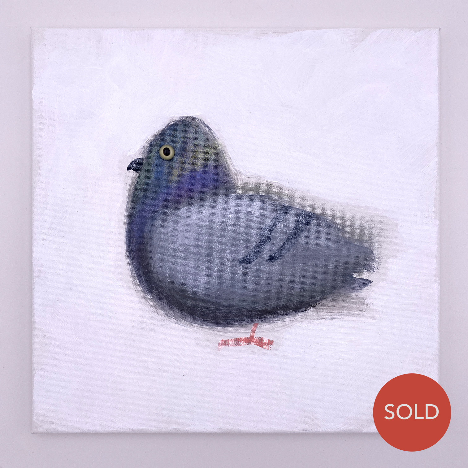Original Painting: Pigeon Windowsill Apt. 868