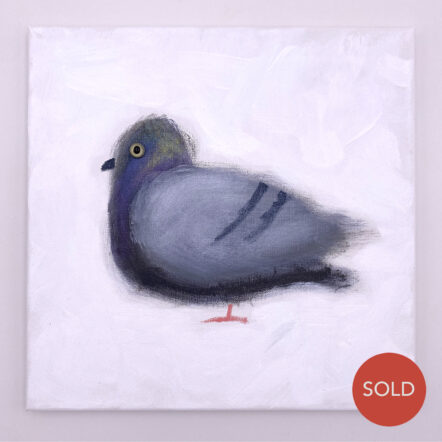 Original Painting: Pigeon Windowsill Apt. 681