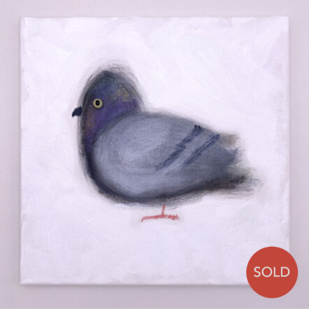 Original Painting: Pigeon Windowsill Apt. 785
