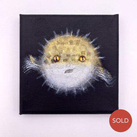 Original Painting: Porcupine Pufferfish 208