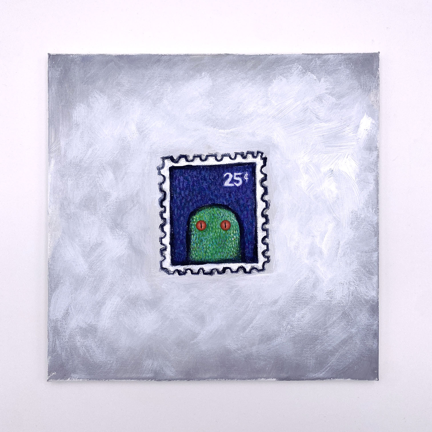 Original Painting: Creatures DIG TIME! Game Card Artwork - Stamp