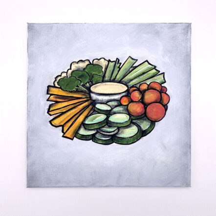 Original Painting: Creatures DIG TIME! Game Card Artwork - Veggie Plate