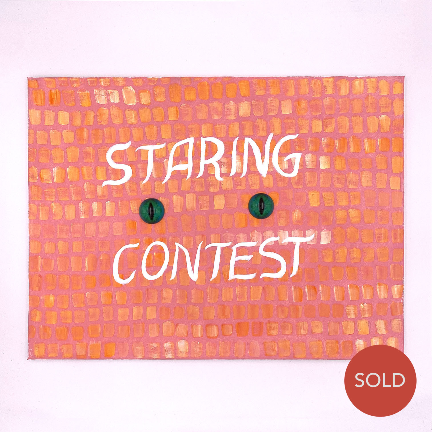 Original Painting: Creature Game Cards - Staring Contest D (24" x 18" canvas)
