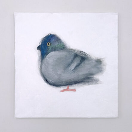 Original Painting: Pigeon Windowsill Apt. 186