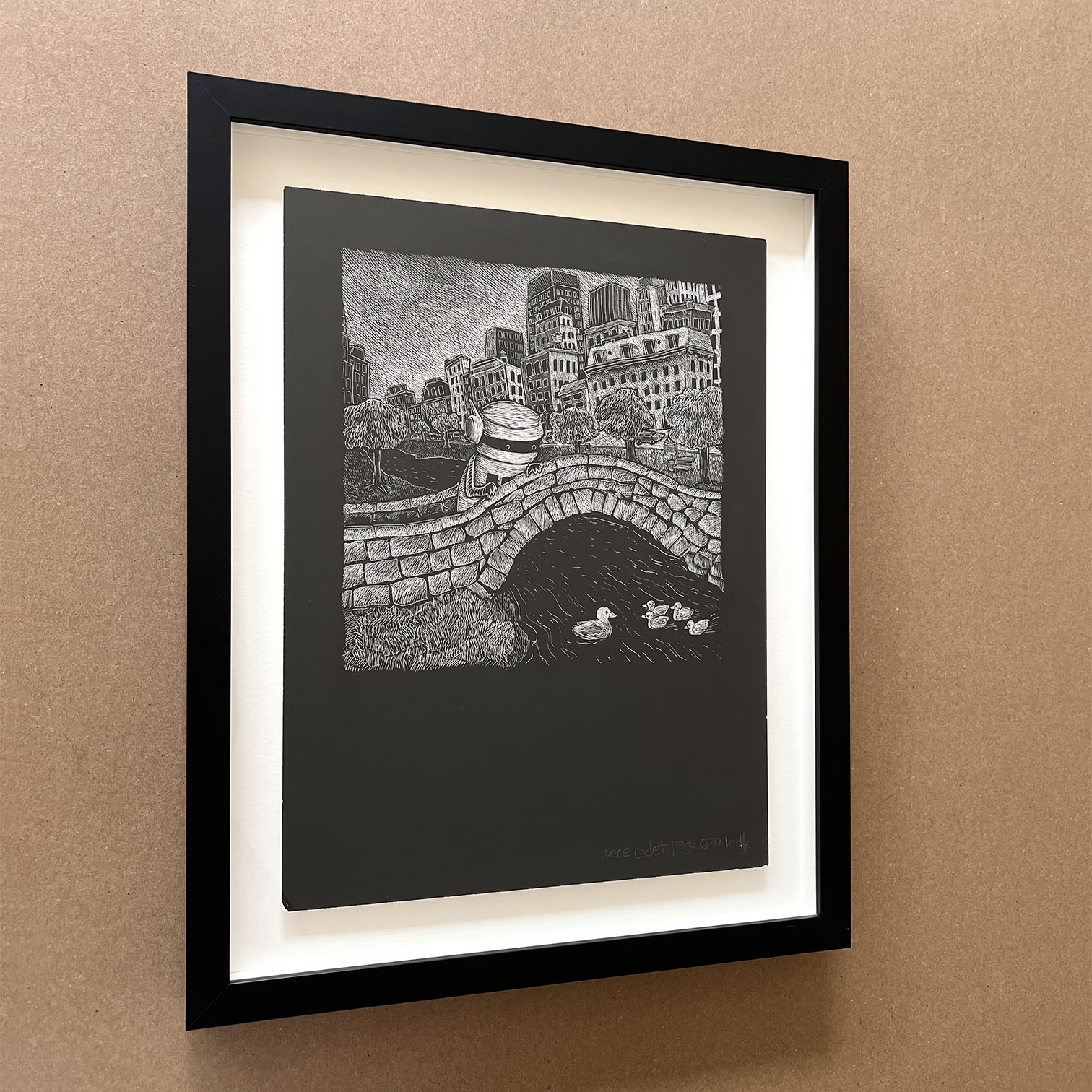 Original Scratchboard Drawing: Page 39 from SPACE CADET Graphic Novel
