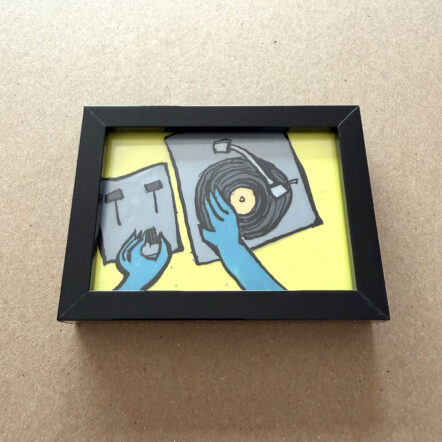 Original 2D Animation Cel Painting: On the Cut: e.