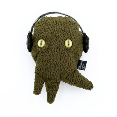 Original Textile Sculpture: Octo III with headphones