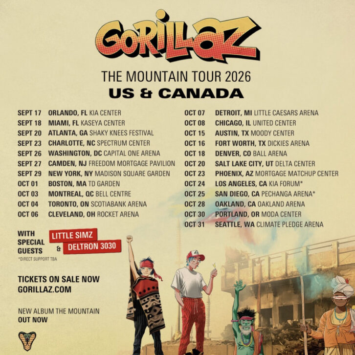 Gorillaz & Deltron Tour 2026